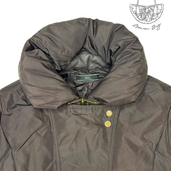MNG Mango / Winter Down Puffer Coat / Size XS / Color Dark Chocolate Brown - Picture 8 of 12